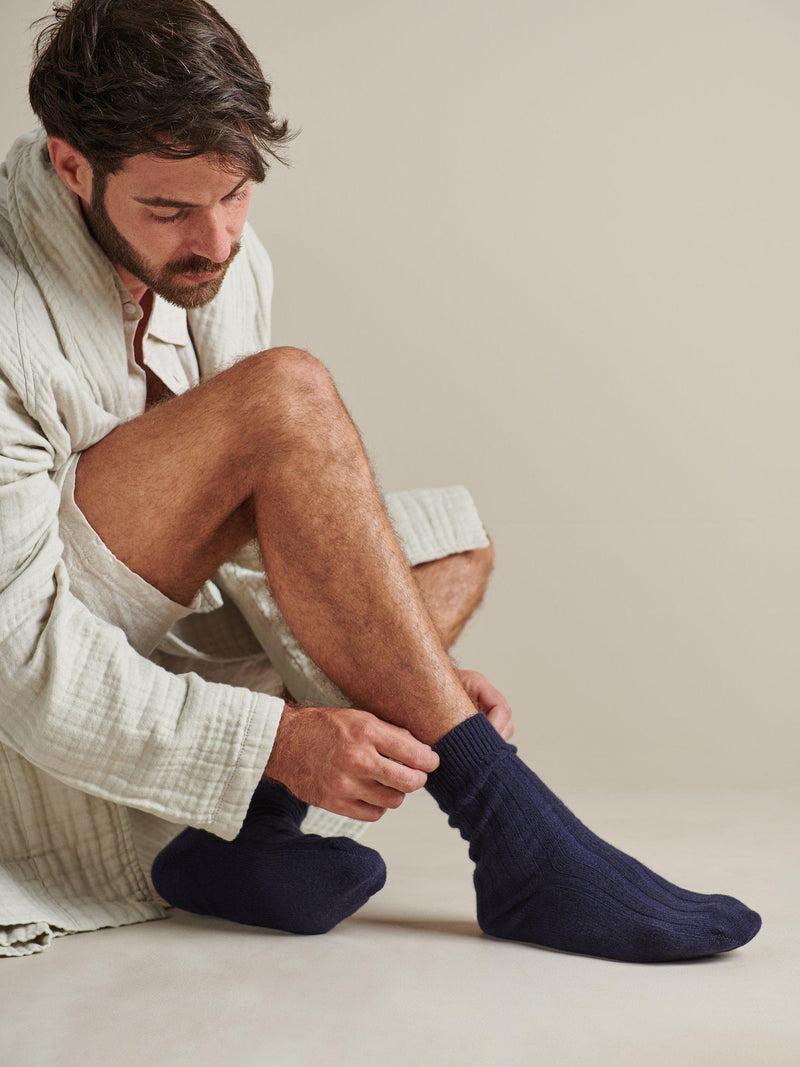 Bedfolk Ribbed Cashmere Socks 1 Pair - British product