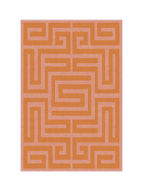 John Lewis Ruggable Maze Rug Pink/Orange Geometric Washable Rug 90x60cm- Buy online at McGrocer