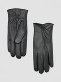 Mango faux fur lined leather gloves black, UK version