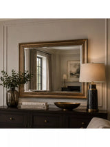John Lewis Yearn Ribbed Rectangular Frame Wall Mirror, Champagne- Buy online at McGrocer