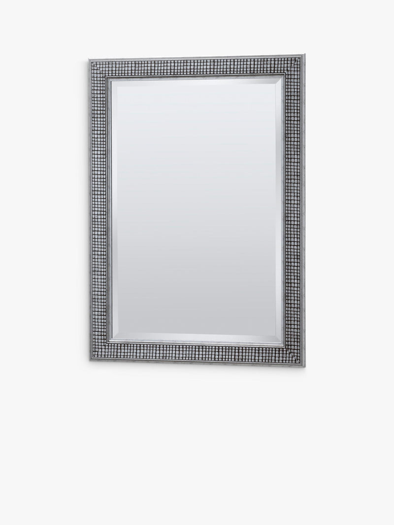 Yearn cobblestone rectangular wall mirror silver (British brand)