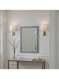Yearn cobblestone rectangular wall mirror silver (British brand)