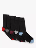 John Lewis men's cotton socks pack of 5 black, UK version