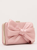 Phase Eight satin clutch bag pale pink, imported from the UK