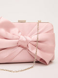Phase Eight satin clutch bag pale pink, imported from the UK