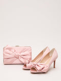Phase Eight satin clutch bag pale pink, imported from the UK