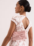 Phase Eight satin clutch bag pale pink, imported from the UK