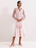 Phase Eight Sparkle Pure Suede Clutch Bag Pale Pink - British product
