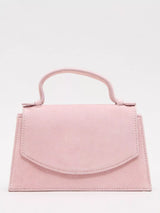 John Lewis Phase Eight Top Handle Pure Suede Evening & Clutch Bag, Pale Pink- Buy online at McGrocer