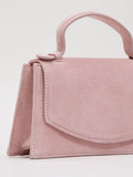 Phase Eight pure suede evening bag pale pink, imported from the UK