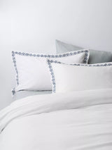 John Lewis John Lewis Burford Pure Cotton Slub Embroidery Double Duvet Cover Set- Buy online at McGrocer