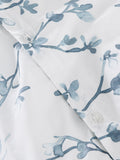 John Lewis Elena percale duvet cover set double floral blue, imported from the UK