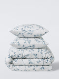 John Lewis Elena percale duvet cover set double floral blue, imported from the UK