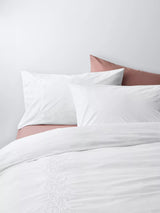John Lewis John Lewis Fleetwood Pure Cotton Embroidered Percale Duvet Cover Set Double 300 Thread Count- Buy online at McGrocer