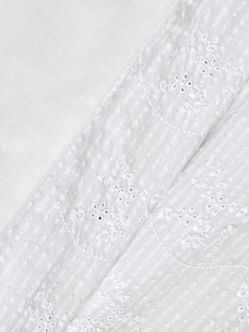 John Lewis Hemsby embroidered white duvet cover set double - British product