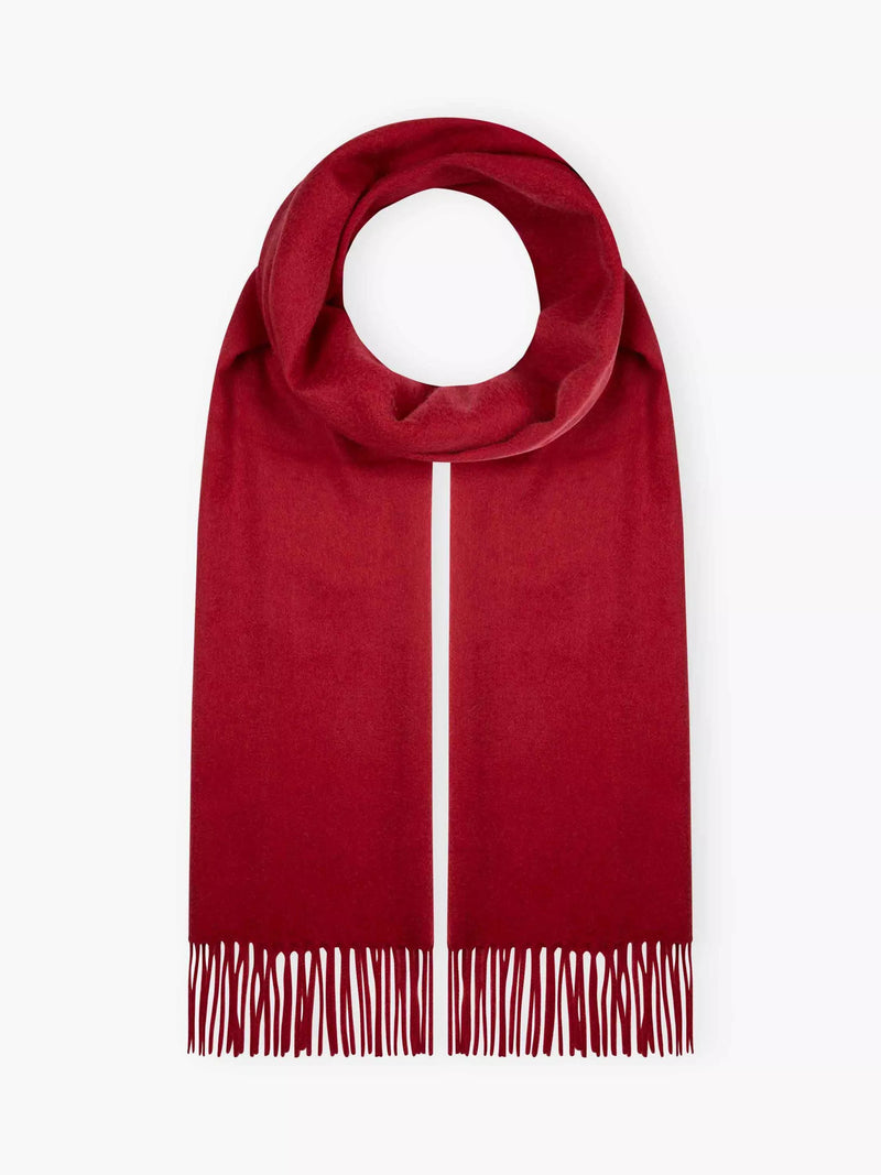 Brora cashmere scarf garnet 30x150cm (British brand)