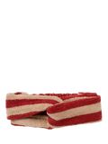 Piglet in Bed Pembroke Stripe Towelling Headband, Sandstone Red, One Size