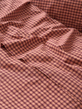 Piglet in Bed washed cotton percale gingham flat sheet single, UK version