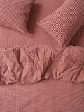 Piglet in Bed gingham bedding fig blush pink single, imported from the UK