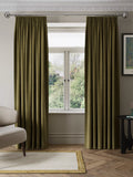 John Lewis Matte Velvet Pair Blackout Lined Pencil Pleat Curtains 167 x 137cm