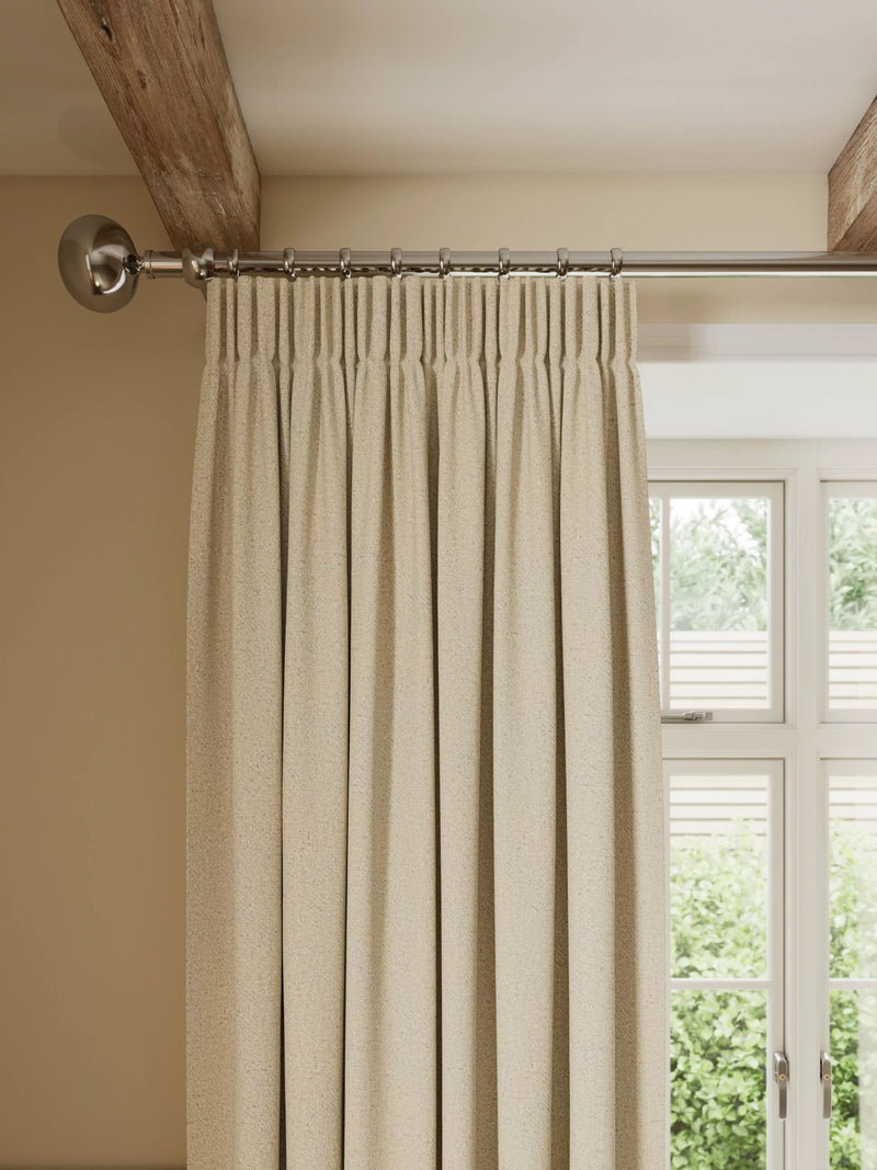 John Lewis Rustic Twill Blackout Lined Pencil Pleat Curtains Pair 167 x 137cm