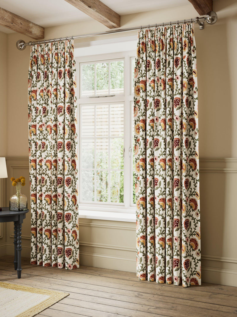 John Lewis Suzani floral embroidered blackout curtains pair, UK version