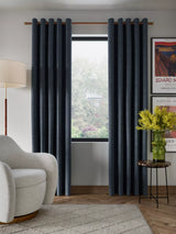 John Lewis John Lewis Textured Weave Pair Blackout Lined Eyelet Curtains - 274cm Drop- Buy online at McGrocer