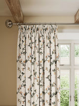 John Lewis John Lewis Elena Floral Embroidery Pair Lined Pencil Pleat Curtains, Straw, 167 x 137cm- Buy online at McGrocer