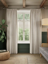 John Lewis John Lewis Linen Look Pair Lined Pencil Pleat Curtains- Buy online at McGrocer