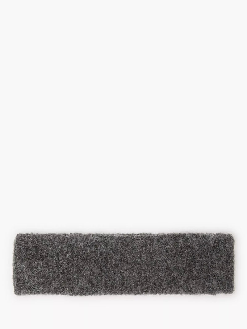 French Connection Kezia Knitted Headband Charcoal Grey, imported from the UK