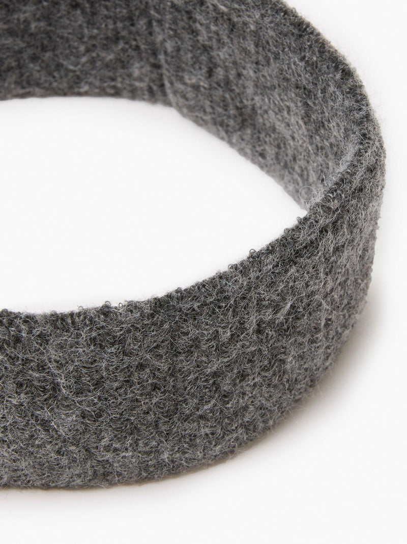 French Connection Kezia Knitted Headband Charcoal Grey, imported from the UK