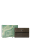 OSPREY LONDON Compass Leather Travel Organiser Dark Olive (British brand)