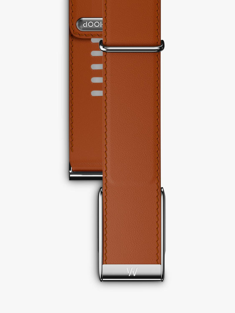 WHOOP LeatherLuxe Straight MG band strap brown, UK version