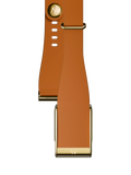 WHOOP LeatherLuxe narrow band strap brown (British brand)