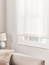 John Lewis John Lewis Linen Rich Cordless Sheer Roller Blind White- Buy online at McGrocer