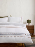 John Lewis embroidered geometric duvet cover set single (British brand)