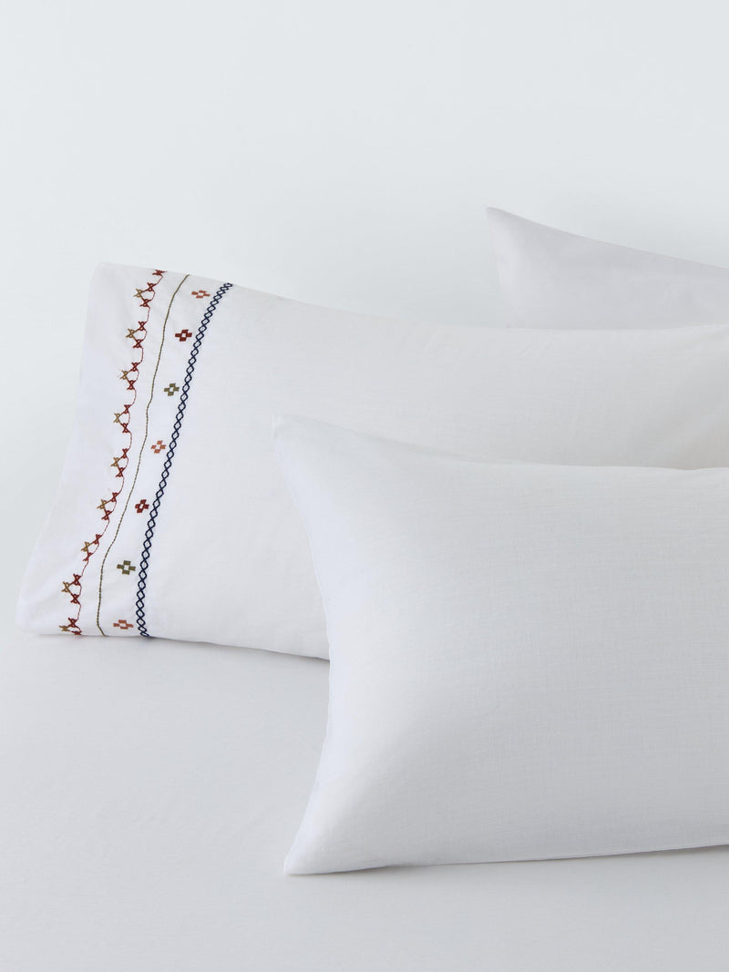 John Lewis embroidered geometric duvet cover set single (British brand)