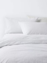 John Lewis John Lewis Salcombe Pure Cotton Embroidered Percale Duvet Cover Set - Double- Buy online at McGrocer