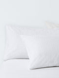 John Lewis Salcombe embroidered percale duvet cover set double, imported from the UK