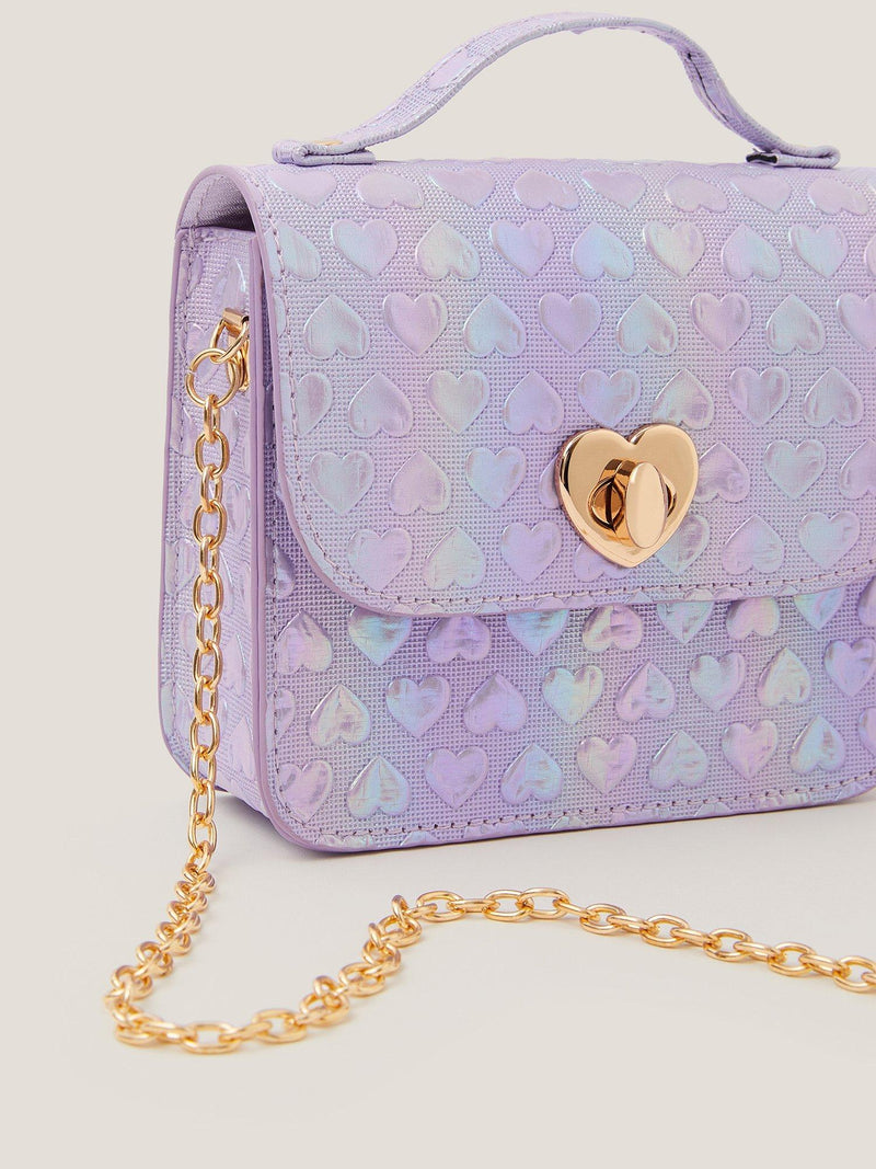 Monsoon Rainbow Heart satchel bag for kids - British product