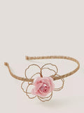 Monsoon rose glitter headband for kids, imported from the UK