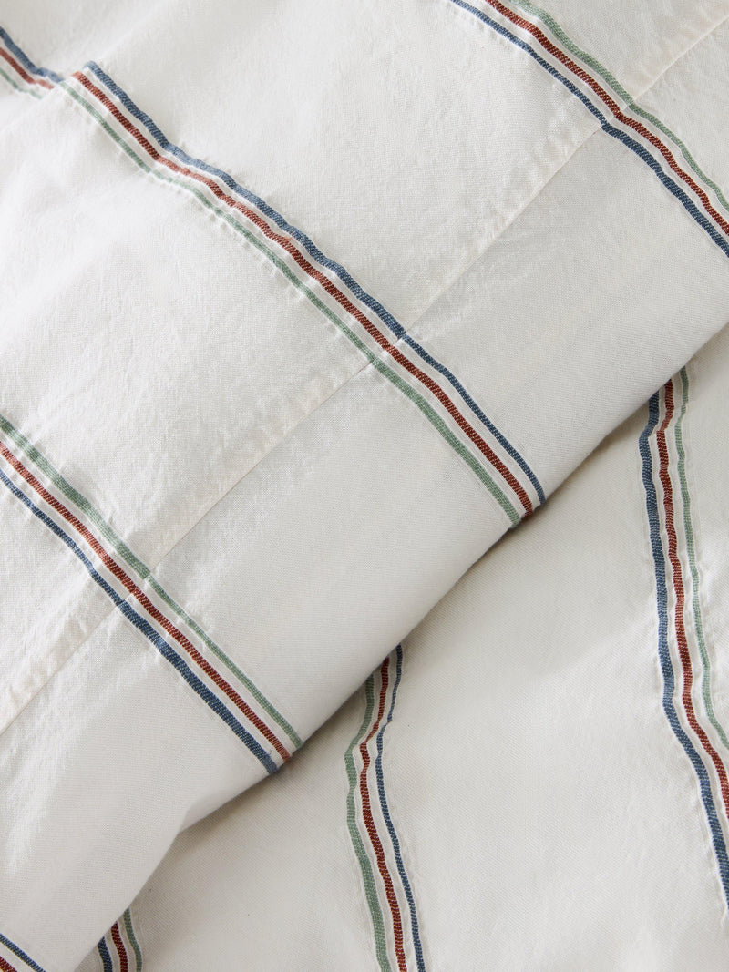 John Lewis Kingsand double duvet cover in multi stripe - British product