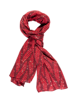 John Lewis chesca Fern Scarf Ruby, 180cm x 90cm- Buy online at McGrocer