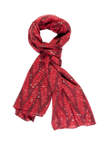 chesca Fern Scarf in Ruby oversized rectangular scarf (British brand)
