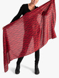 chesca Fern Scarf in Ruby oversized rectangular scarf (British brand)