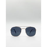 Superdrug SVNX Metal Frame Aviator Style Square Sunglasses- Buy online at McGrocer