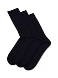 Charles Tyrwhitt merino wool crew socks pack of 3 navy (British brand)