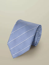 John Lewis Charles Tyrwhitt Striped Silk Tie Sky Blue- Buy online at McGrocer