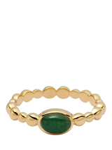 John Lewis Daisy London Aventurine Ring Green Gold- Buy online at McGrocer
