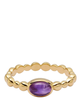 John Lewis Daisy London Textured Ring, Amethyst/Gold- Buy online at McGrocer